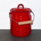 Emaille Tragekanne, Komposteimer - 3,3 L  