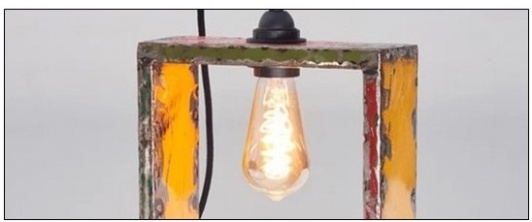 Lampe "Emile" im Industriedesign aus recycelten Ölfässern