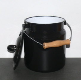 Emaille Tragekanne, Komposteimer - 3,3 L 