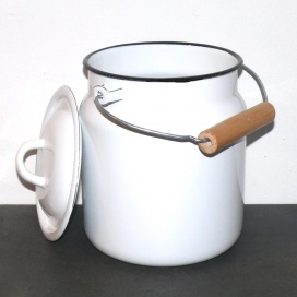Emaille Tragekanne, Komposteimer - 3,3 L  