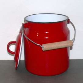 Emaille Tragekanne, Komposteimer - 3,3 L  