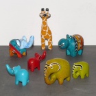 Elefanten, Giraffen und Hippos aus Speckstein